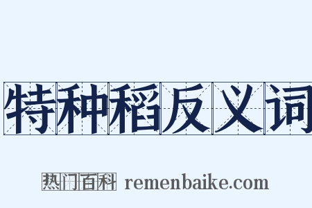 特种稻反义词是什么意思的图片